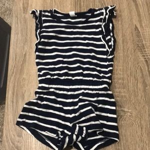 GAP navy striped romper